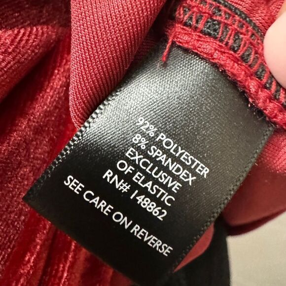 Torrid Velvet Off the Shoulder Top Red - Picture 7 of 8